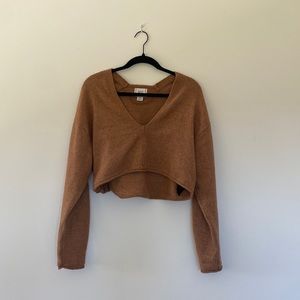 BDG Valeria Cropped V-Neck Sweater
